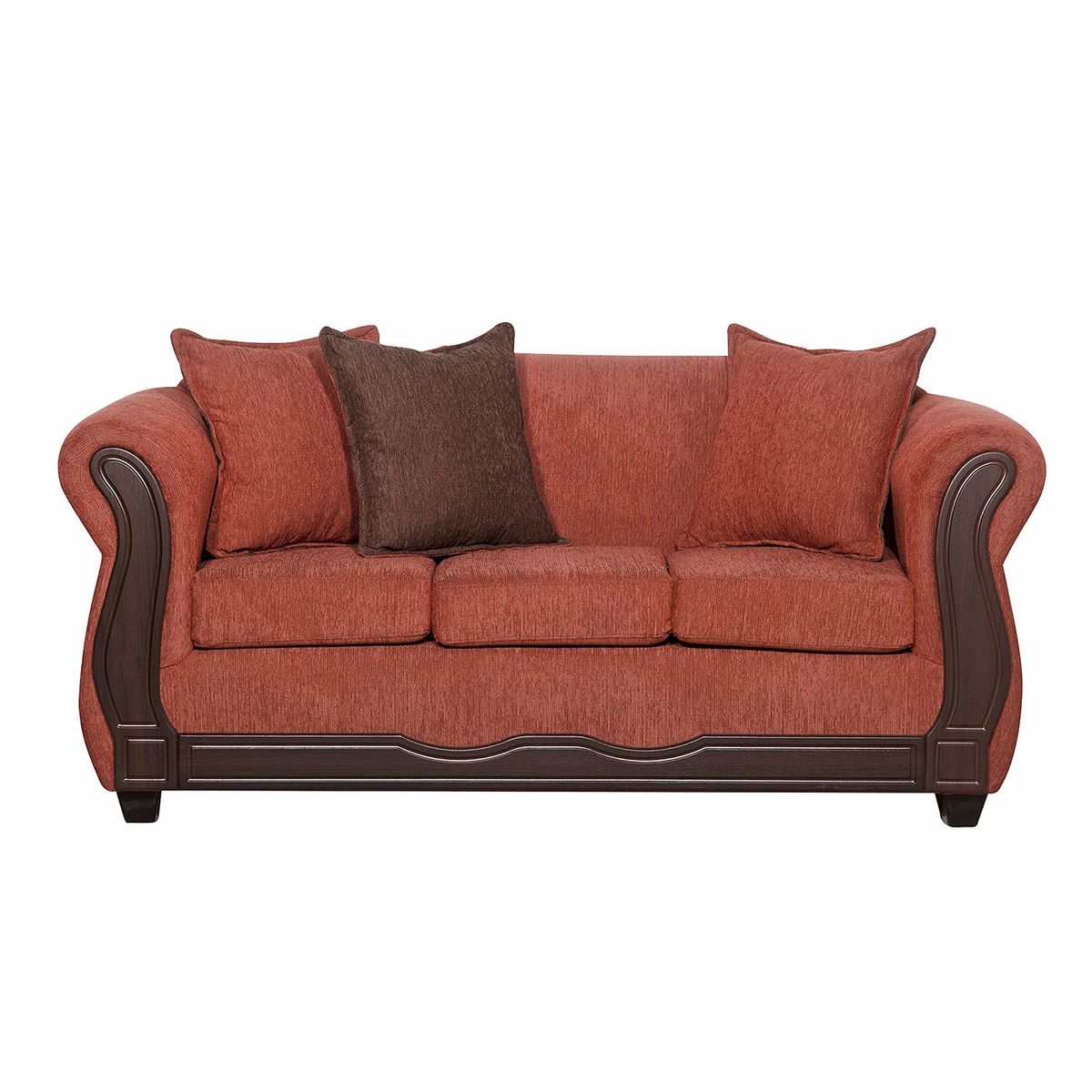 BLACK FACTORY - Sofa 3 Cuerpos Barcelona Terracota