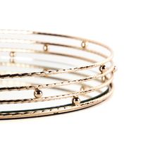 Bandeja Decorativa Espejo Gold Centro de Mesa 38 cm