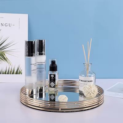 Imagen 2 del producto Bandeja Decorativa Espejo Gold Centro de Mesa 38 cm