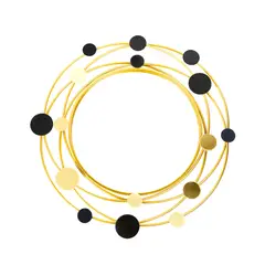 MUNDO ONLINE - Espejo Redondo Deco Mural Dorado Ciclo Lunar 70 cm