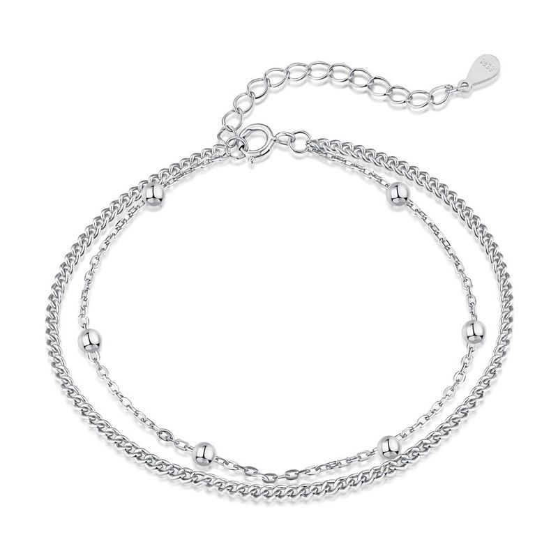 GENERICO - Pulsera Cadena Doble Plata 925 - Miri Silver