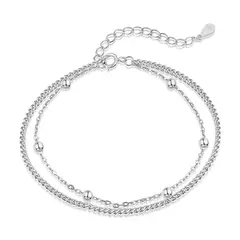 GENERICO - Pulsera Cadena Doble Plata 925 - Miri Silver