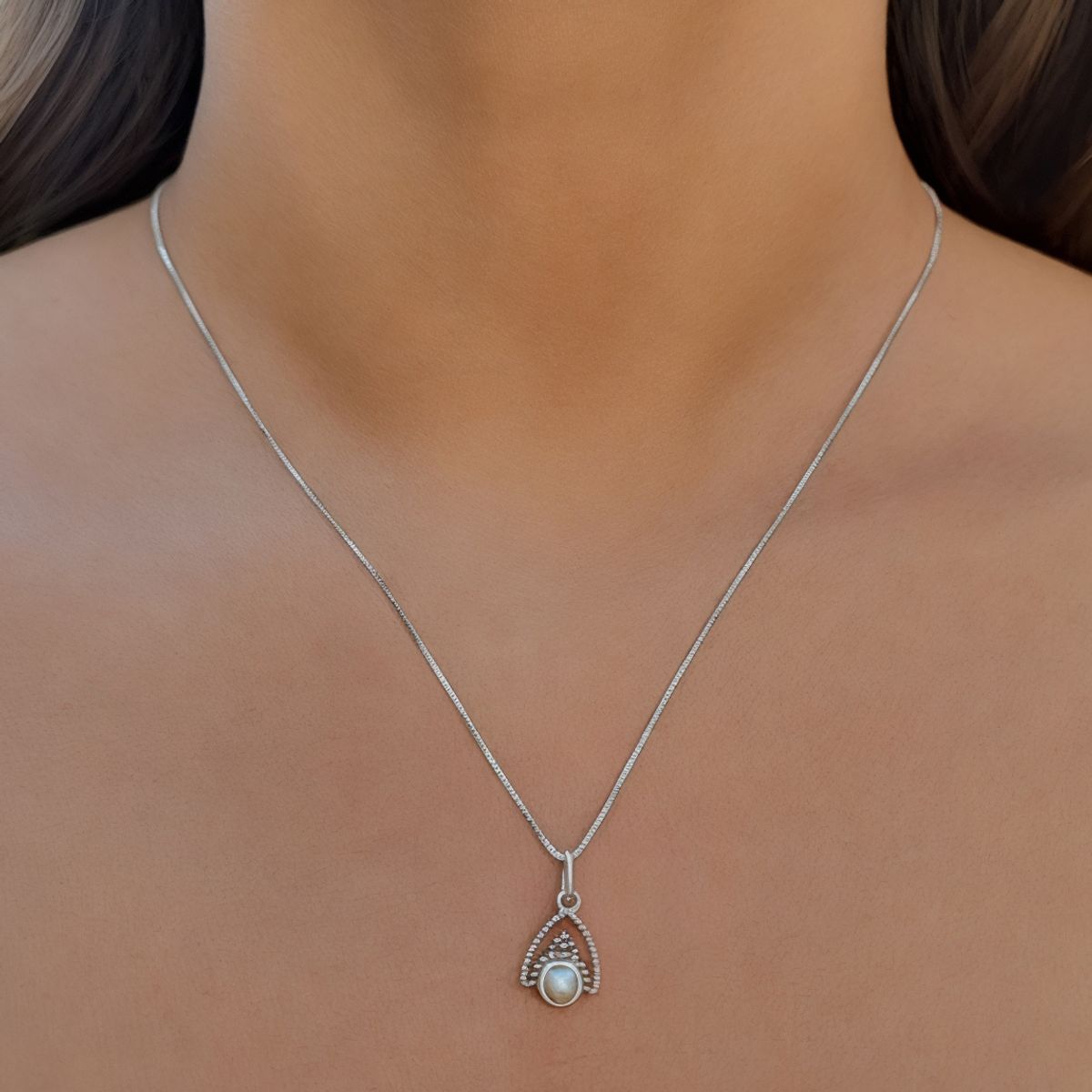 COGGIOLA - Collar Siddhi Piedras Naturales Plata Fina 925