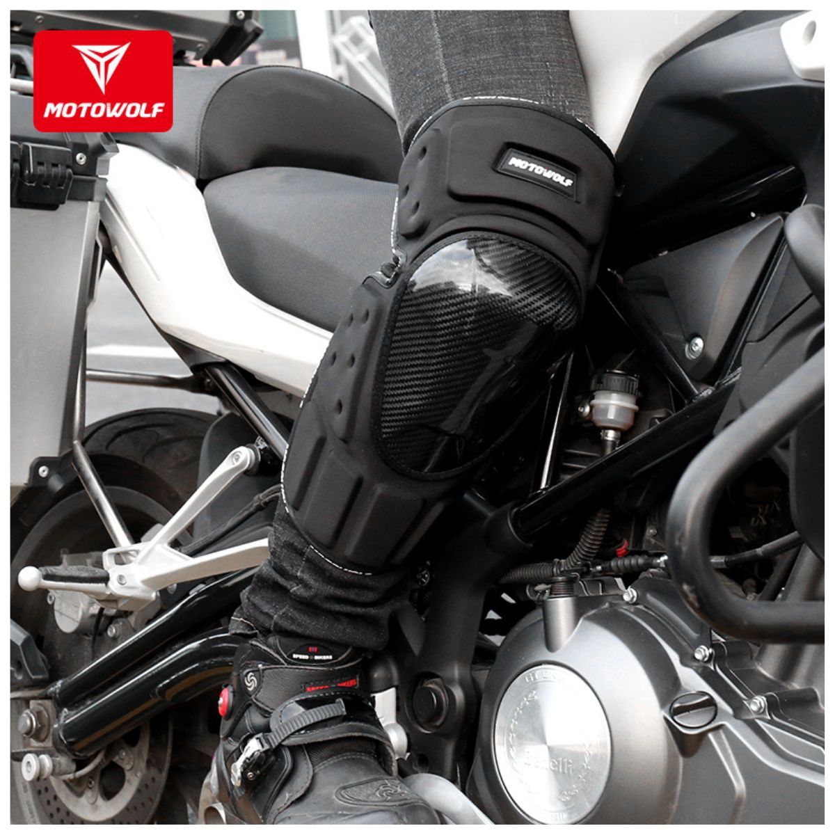 MOTOWOLF - Rodilleras Negras de Invierno Para Motociclismo Motowolf 1019BHX