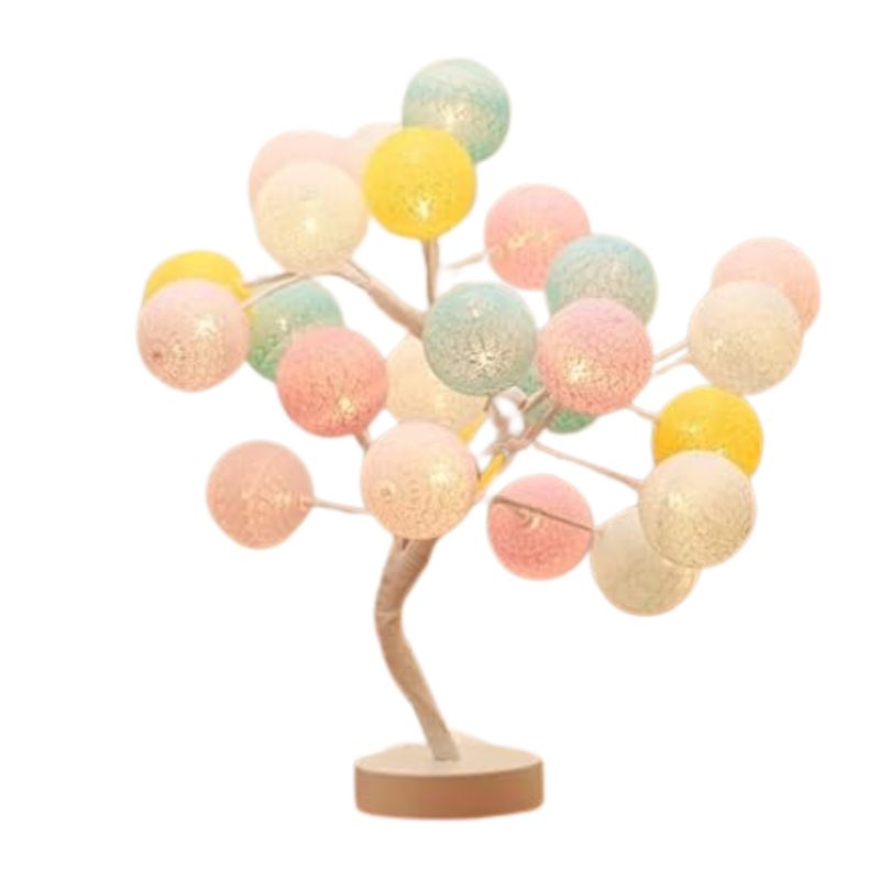 GENERICO - Lámpara de Árbol de 24 bolitas con luces LED