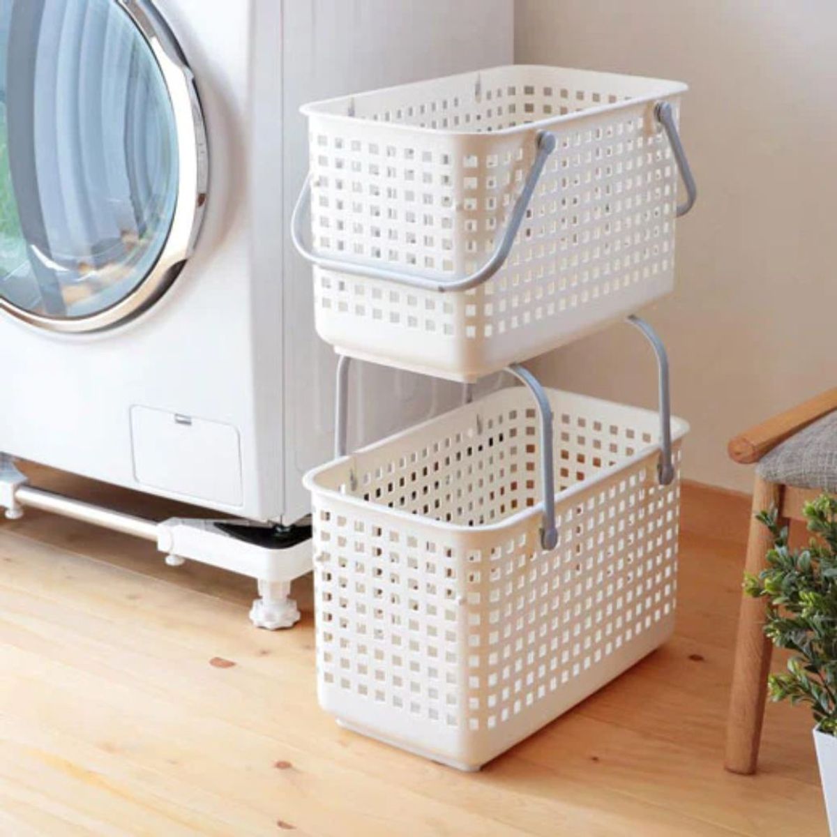 LIKE-IT - Canasto de Lavandería Like-It  20 Lts.  - Organizador Multiuso con Asa Integrada. Fabricado en Japón.