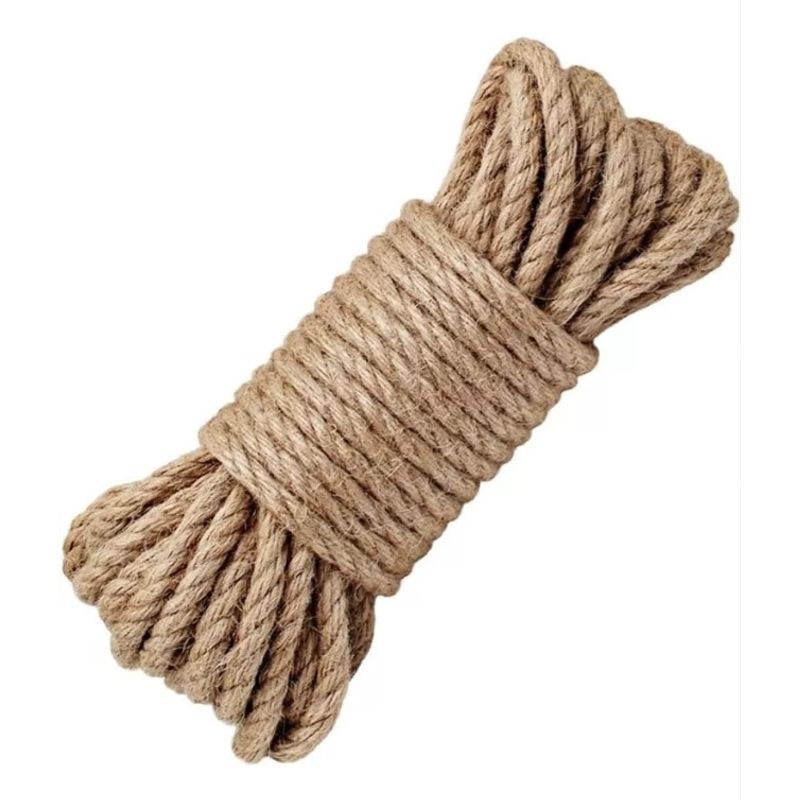 ESHOPANGIE - Cuerda Cañamo Yute 10 Mts 8 Mm Soga Decoración Artesanías