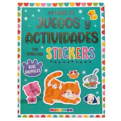 MUNDICROM - Coleccion de 3 Libros de Juegos y Actividades con tickers para niñas -