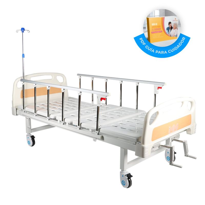 FIRST CARE - CAMA CLÍNICA MANUAL 2 POSICIONES PRO - NARANJO