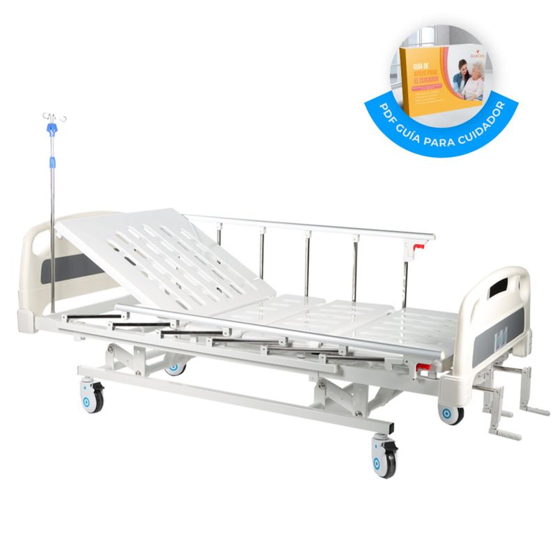 FIRST CARE - CAMA CLÍNICA MANUAL 3 POSICIONES PRO - GRIS