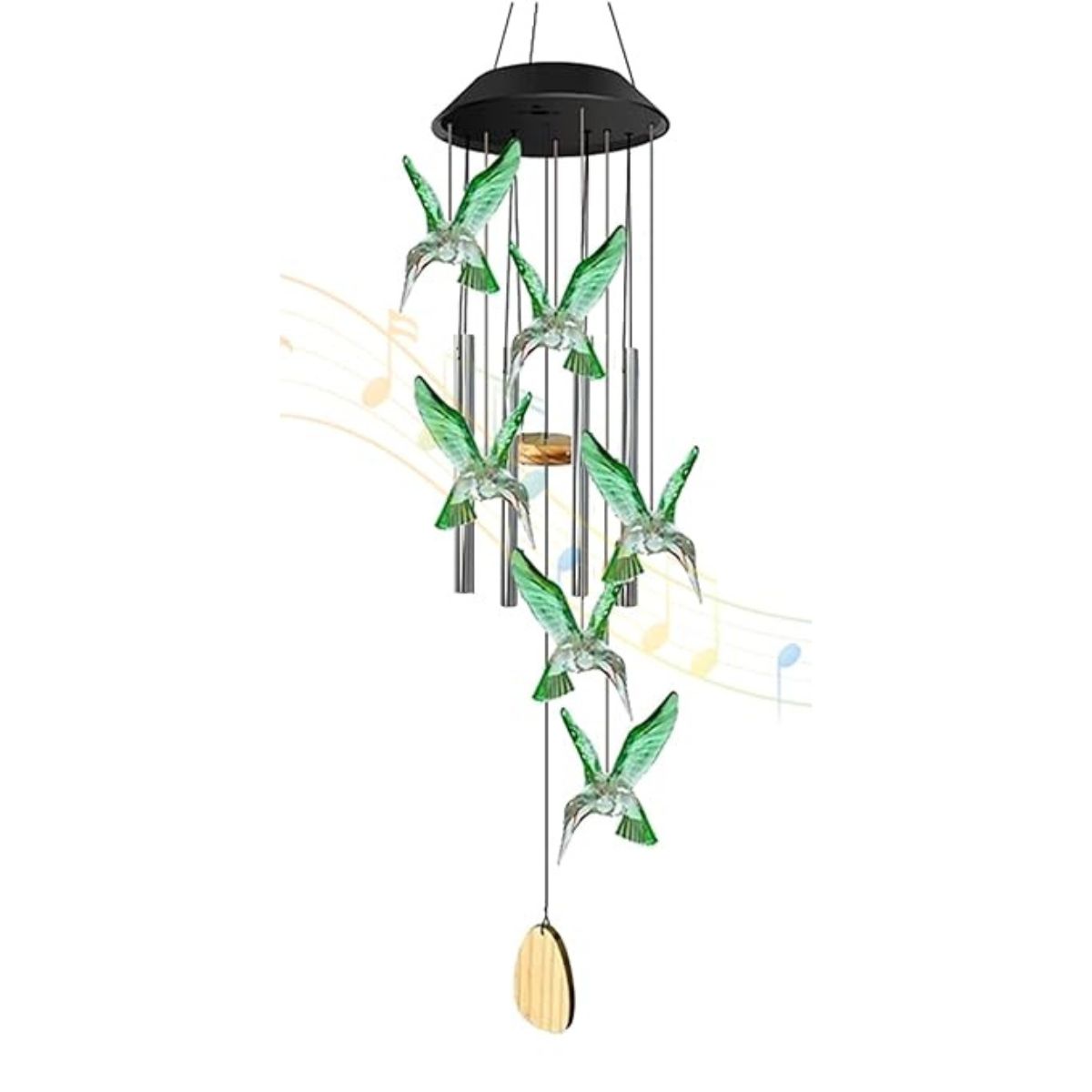 GENERICO - Campanillas de Viento tradicional de colibrí con Luces LED