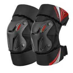 MOTOWOLF - Rodilleras Cortas Negras de Motociclismo Correas Ajustables MOTOWLOF 1010LJT-R