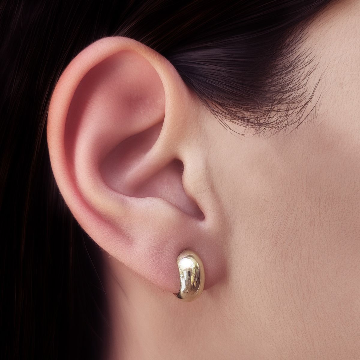 ANDREA COGGIOLA JOYAS - Aros Argollas Pequeña 12mm Enchapado Oro 18K