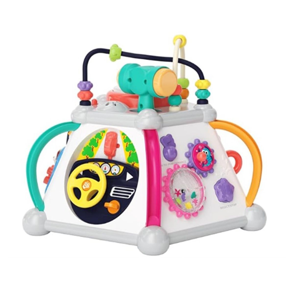 WAKESHOME - Cubo Didactico 15 en 1 para Niños Juguete Interectativo