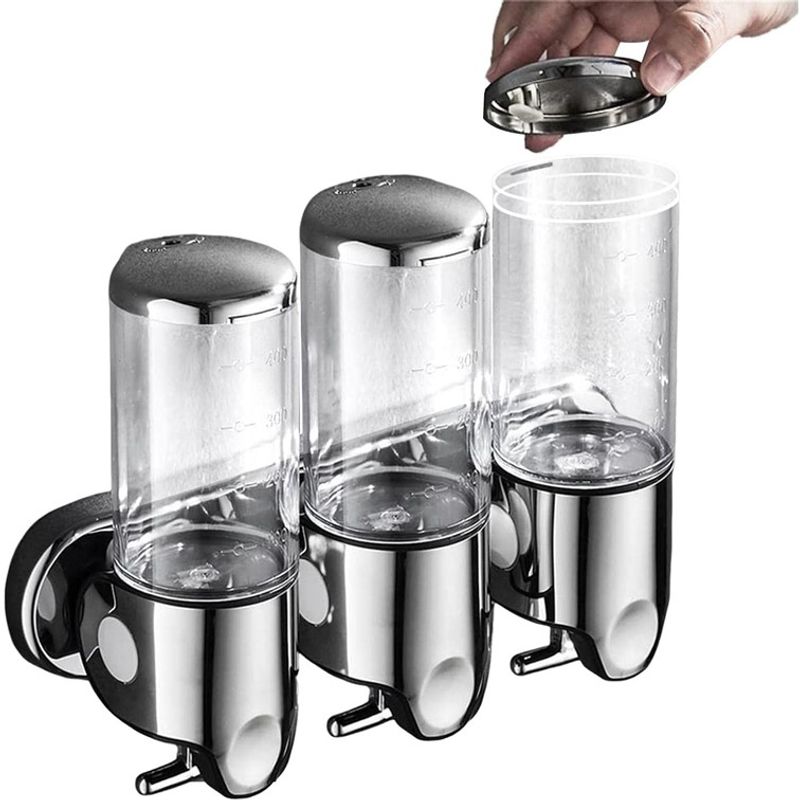 WAKESHOME - Dispensador de Baño para Champú Jabon Acondicionador