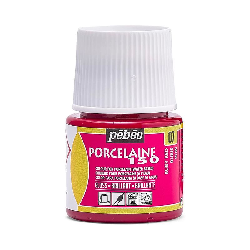 PEBEO - 07 Rojo Rubi Pebeo Porcelaine 150 de 45 ml PEBEO