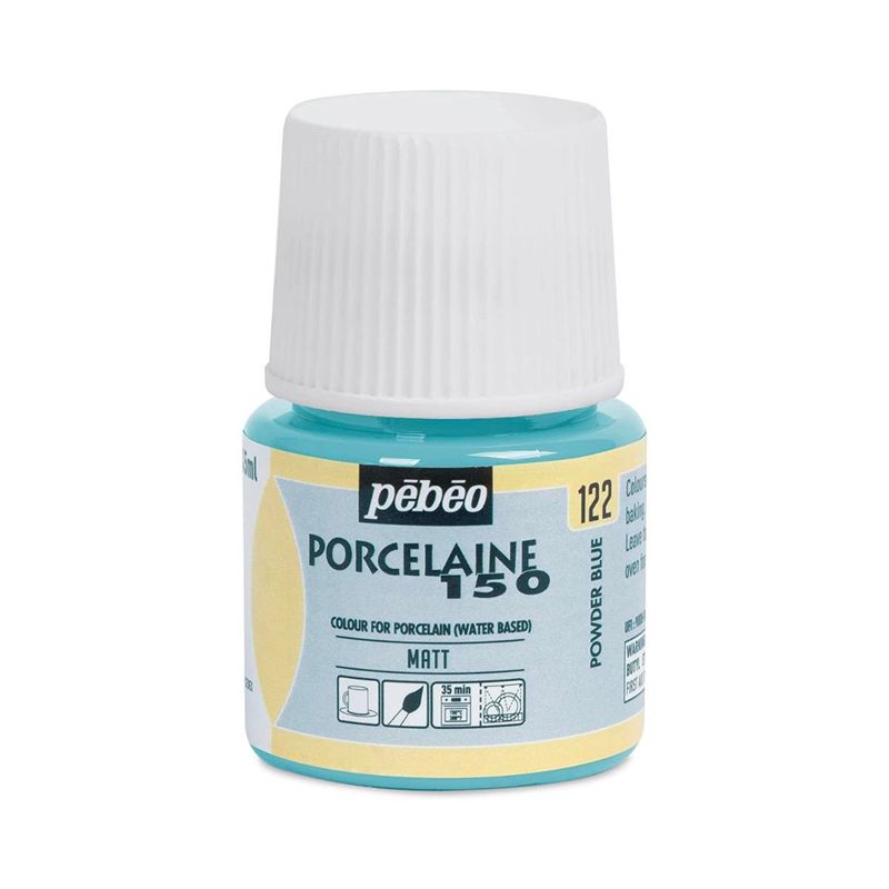 PEBEO - 122 Mate Azul Pastel Pebeo Porcelaine 150 de 45 ml PEBEO