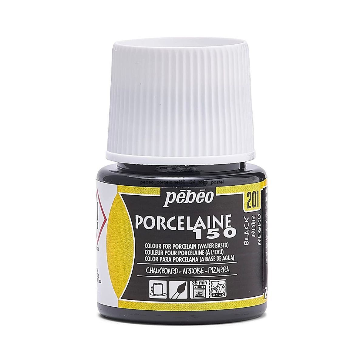PEBEO - 201 Mate Negro Pebeo Porcelaine 150 de 45 ml PEBEO