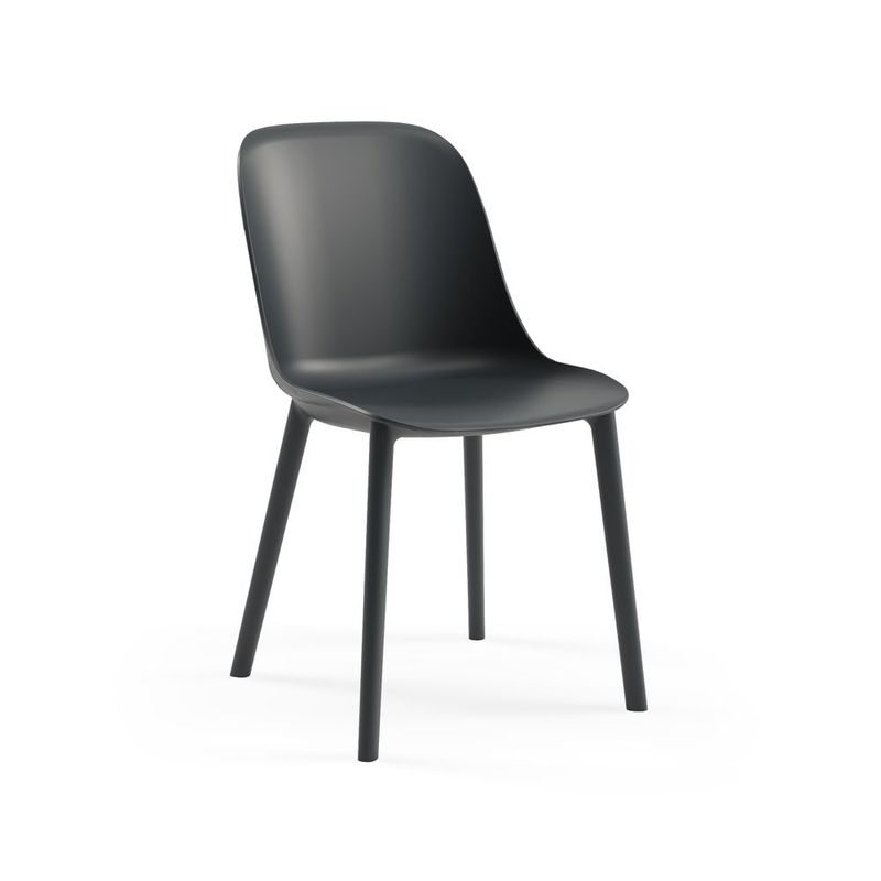 ROCA NEGRA - Silla Shell P de polipropileno reforzado con fibra de vidrio color Negro