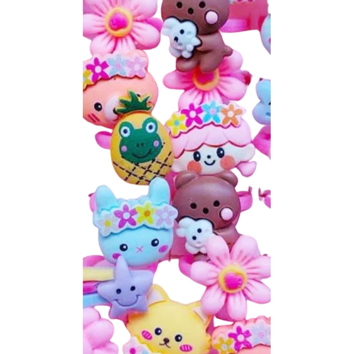 GENERICO - Pack 20 anillos surtidos para niña