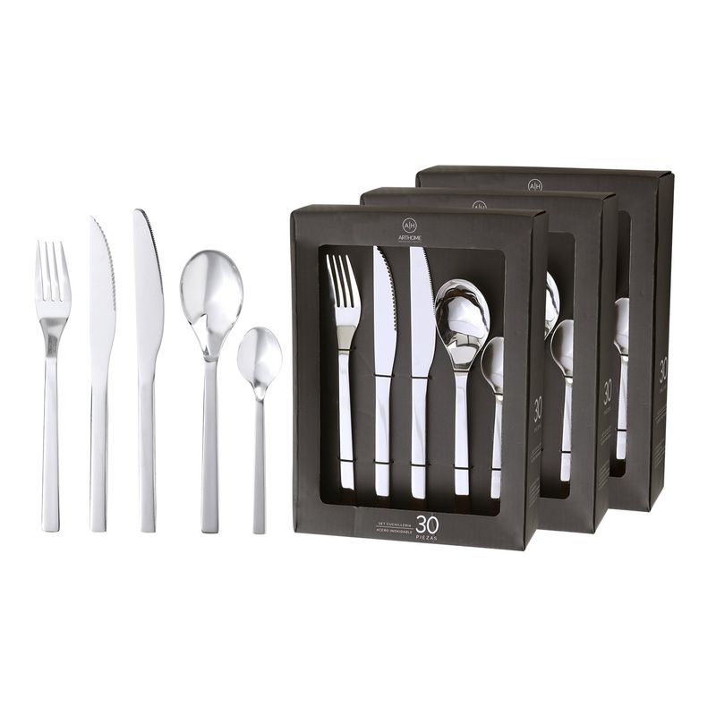 ARTHOME - Set Cuchilleria Arthome 90 Piezas Acero Inoxidable CUC14