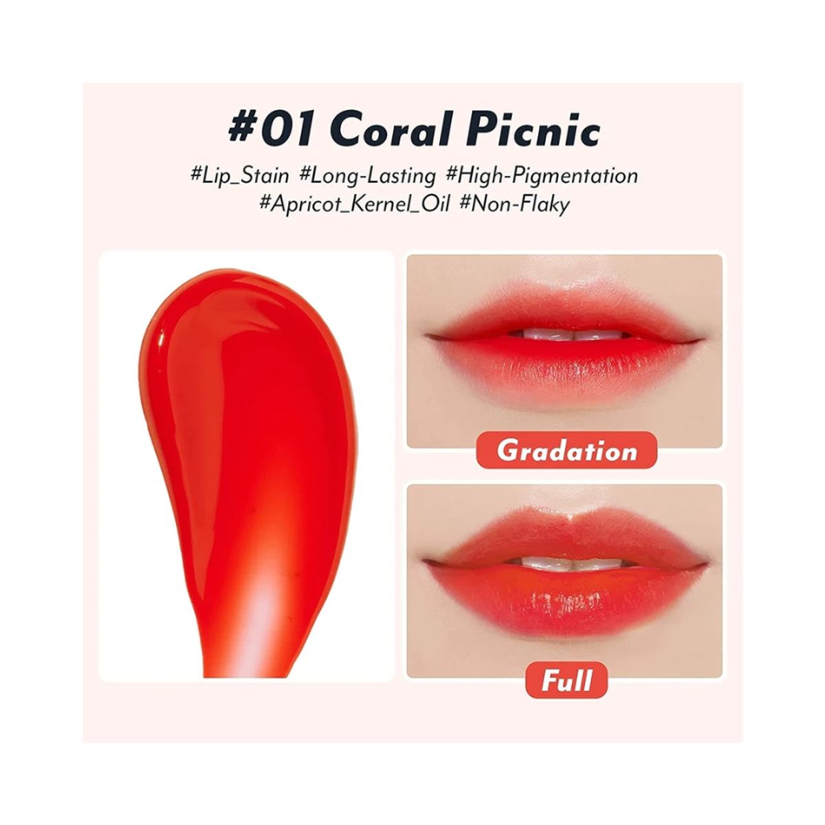 I'M MEME - Tinte labial WATER GEL TINT Coral Picnic Cosmética Coreana