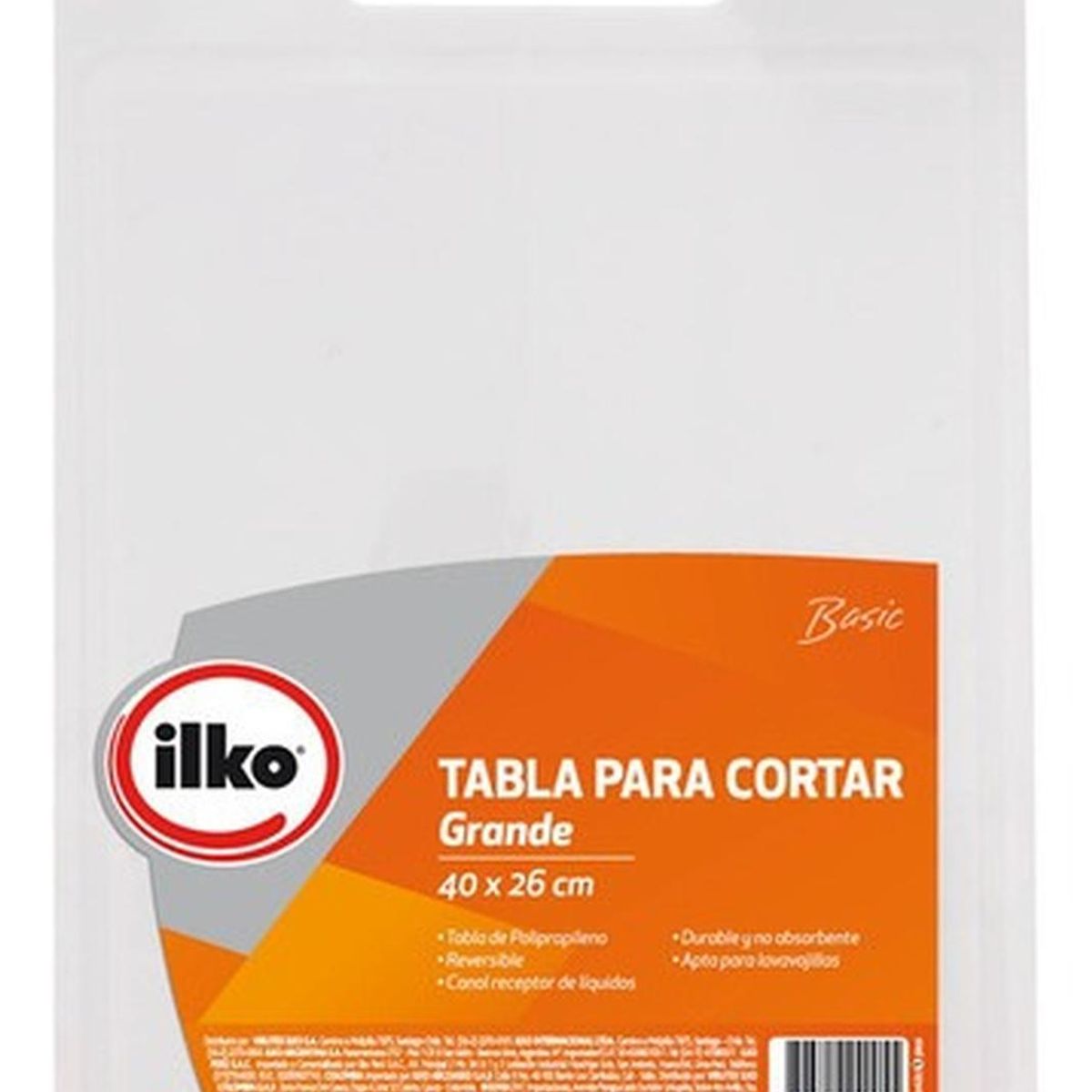 ILKO - Tabla Pp 40x26cm Clásica Ilko
