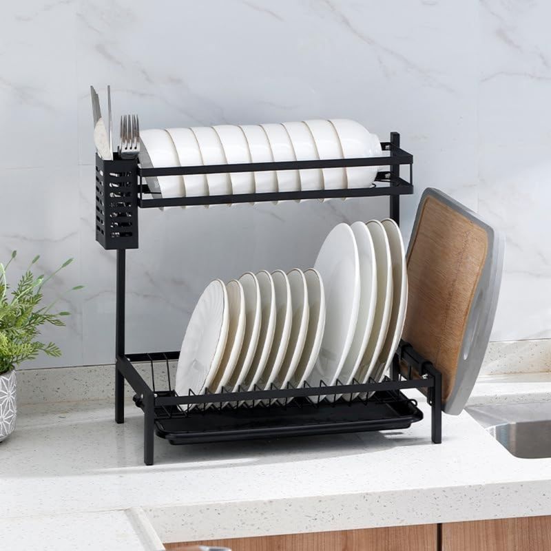 GENERICO - Escurridor De Platos Organizador De Fregadero Rack De Cocina