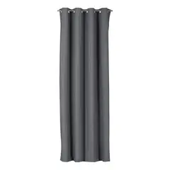 CLEMS CORTINAS - Cortina Tradicional 100% Blackout Gris Oscuro