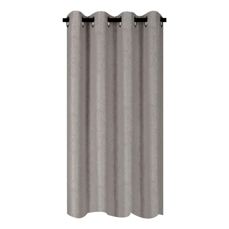 CLEMS CORTINAS - Cortina Blackout Flores Café Claro 135X225
