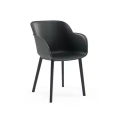 ROCA NEGRA - Silla Shell P XL de polipropileno reforzado con fibra de vidrio color negro