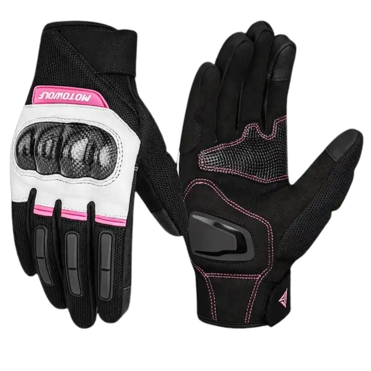 MOTOWOLF - Guantes de Mujer Para moto Tácticos y Táctiles en Cuero Motowolf 0330