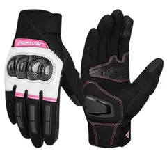 MOTOWOLF - Guantes de Mujer Para moto Tácticos y Táctiles en Cuero 0330