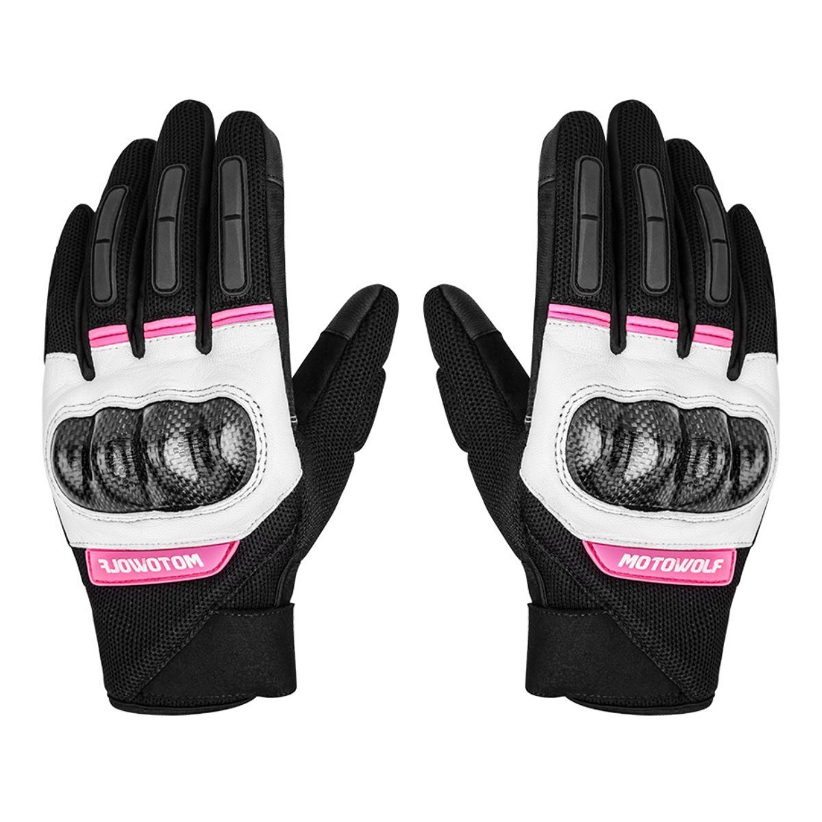 MOTOWOLF - Guantes de Mujer Para moto Tácticos y Táctiles en Cuero Motowolf 0330