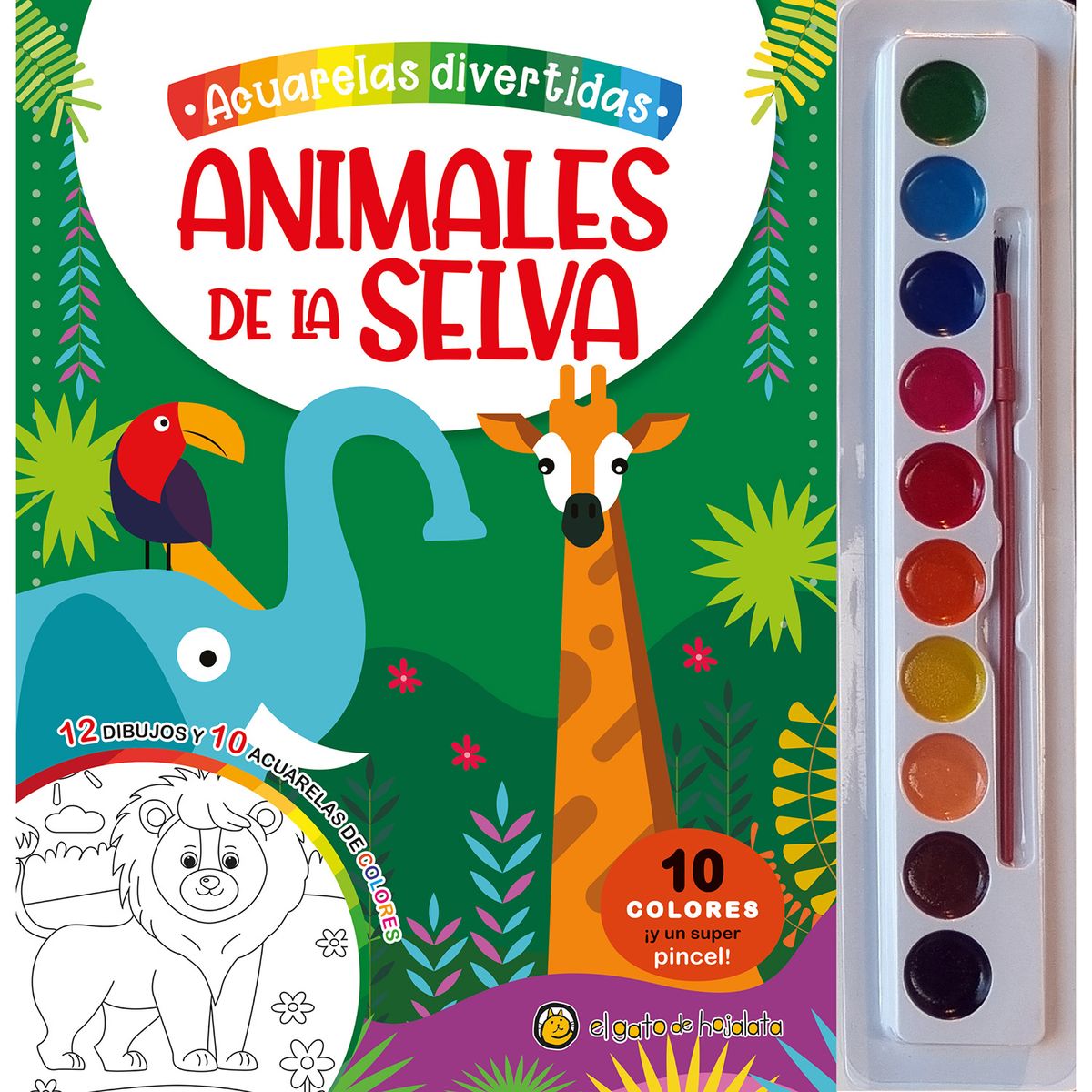 EDITORIAL GUADAL - LIBRO ANIMALES DE LA SELVA (ACUARELAS)