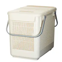 LIKE-IT - Canasto para Lavandería con Asas Apilable Grande con Tapa Blanco SCB-13 Like it®
