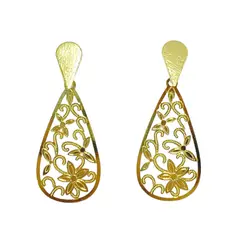 COGGIOLA - Aros Alessia Mandala Flores Enchapado Oro 18K