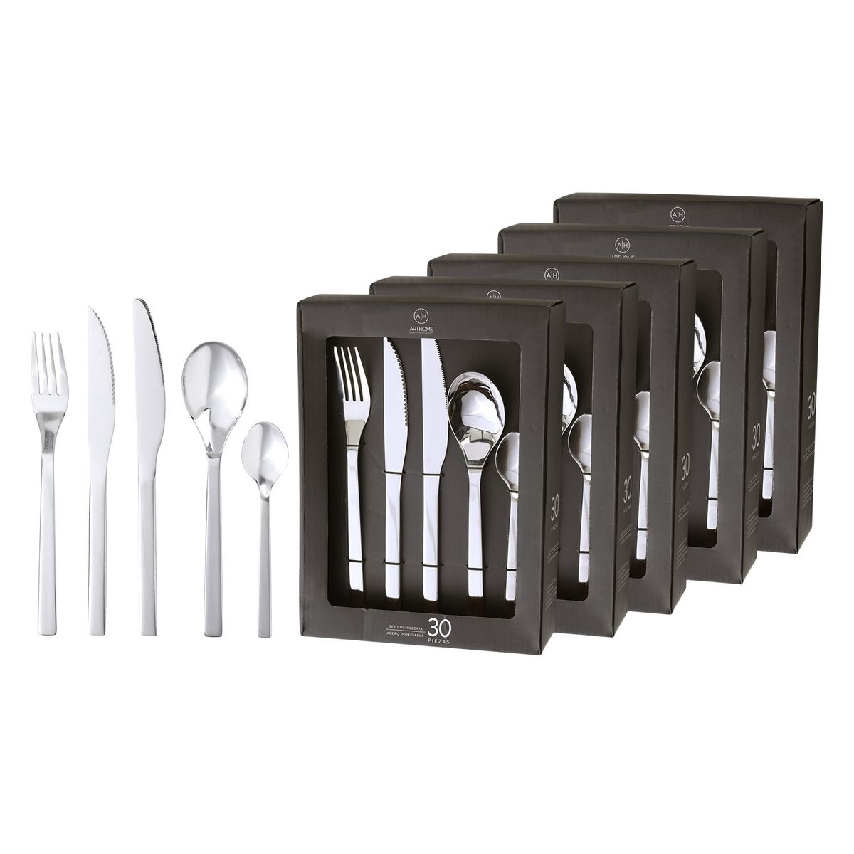 ARTHOME - Set Cuchilleria Arthome 150 Piezas Acero Inoxidable CUC16