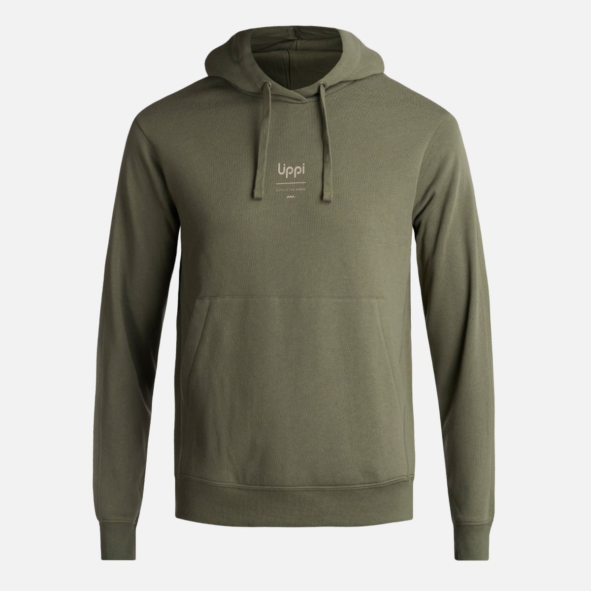 LIPPI - Poleron Teen Boy Ulmo Mid Point Hoody Sweatshirt Verde Musgo Lippi