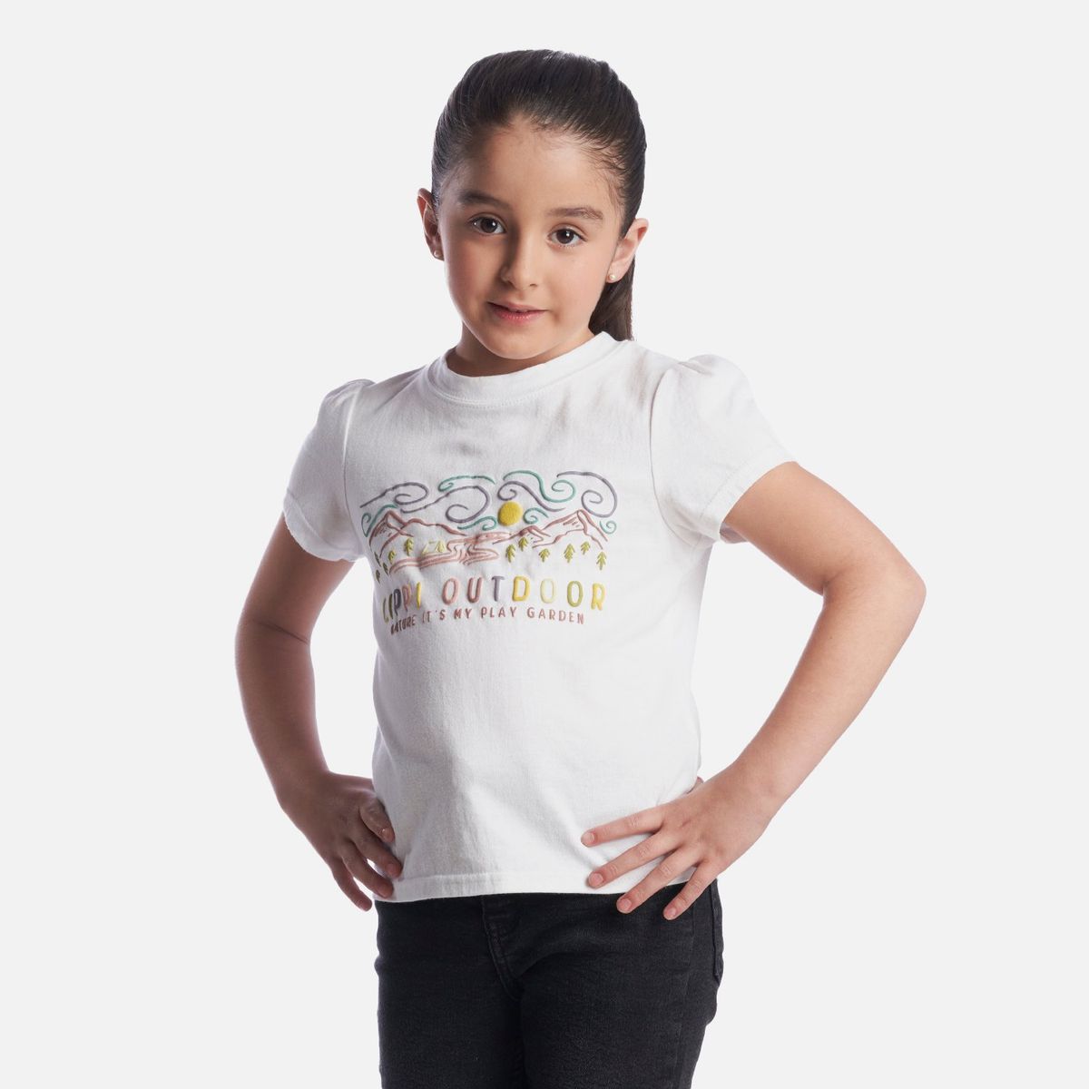 LIPPI - Polera Niña Play Garden T-Shirt Blanco Lippi