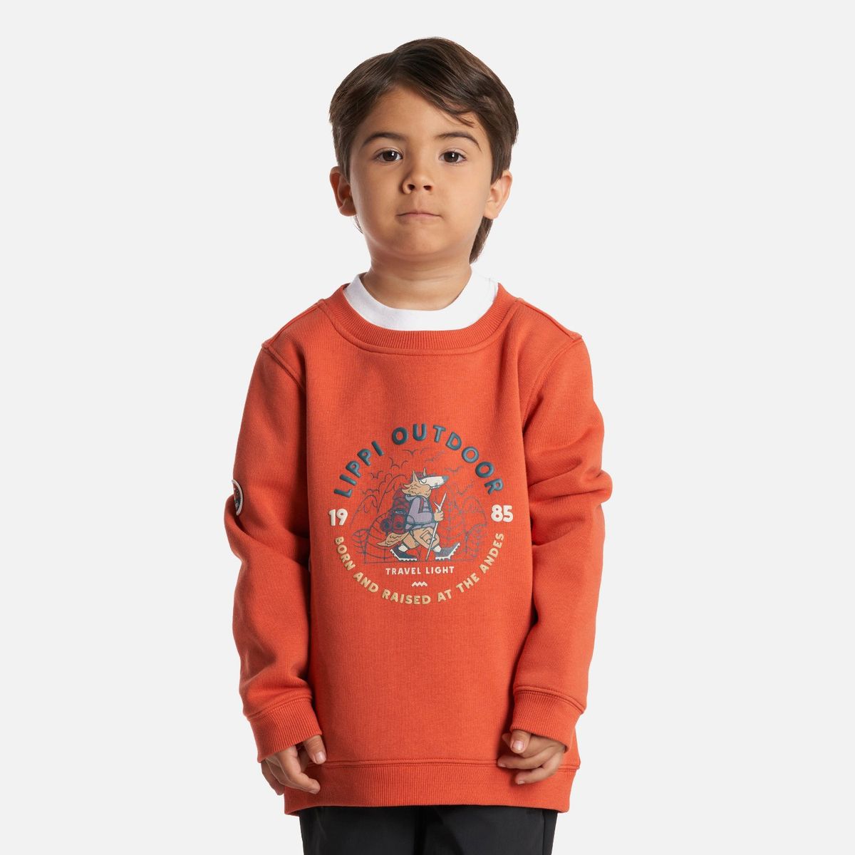 LIPPI - Poleron Niño Insigne Sweatshirt Naranjo Oscuro Lippi
