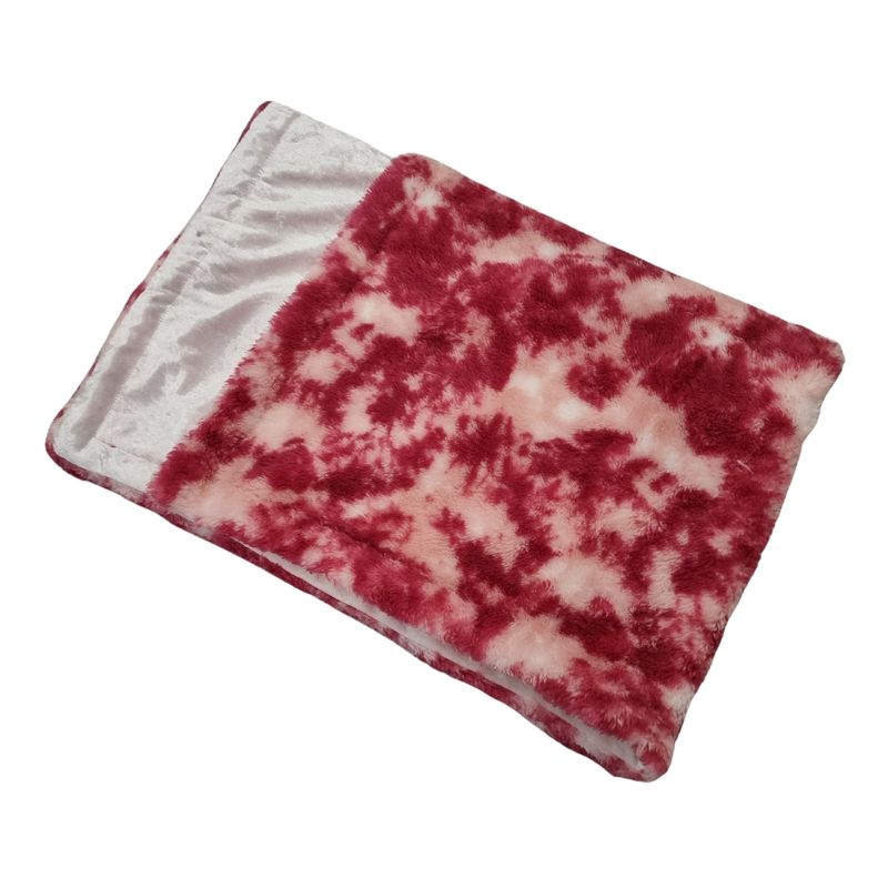 EL ESPACIO DE TOMMY - Frazada manta bebé diseño tie dye rosa rojo