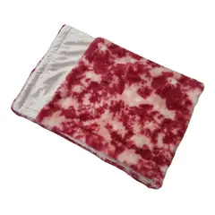EL ESPACIO DE TOMMY - Frazada manta bebé diseño tie dye rosa rojo