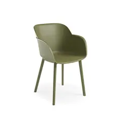 ROCA NEGRA - Silla Shell P XL de polipropileno reforzado con fibra de vidrio color Olivo