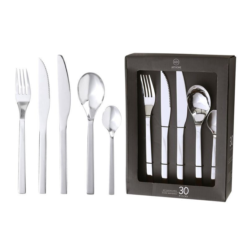 ARTHOME - Set Cuchilleria Arthome 30 Piezas Acero Inoxidable CUC17