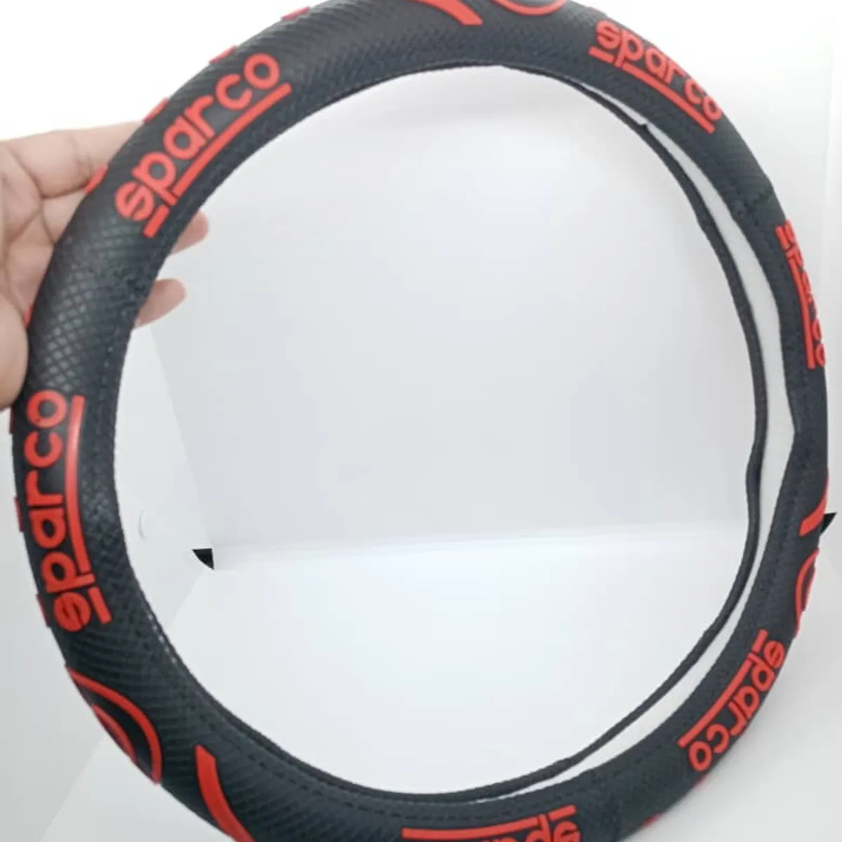 GENERICO - Forro cubre volantes de autos de goma letra sparco pequeña