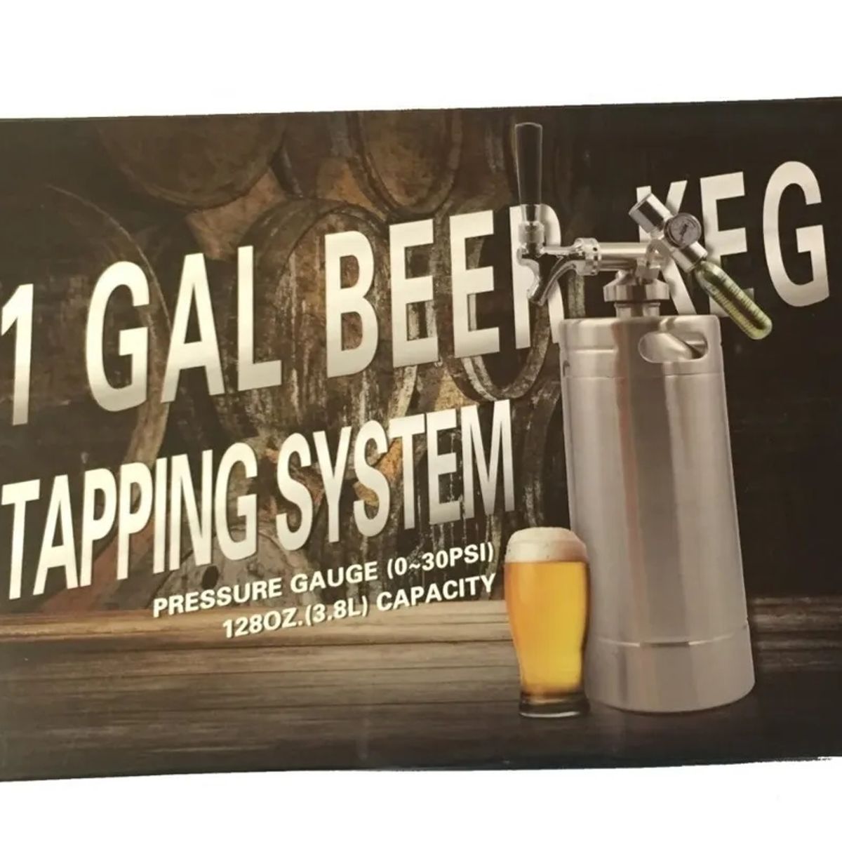 GENERICO - Kit Regalo Dispensador De Cerveza 4Lt