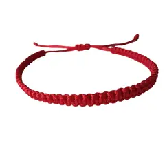 GENERICO - Pulsera Hilo Rojo nudo plano