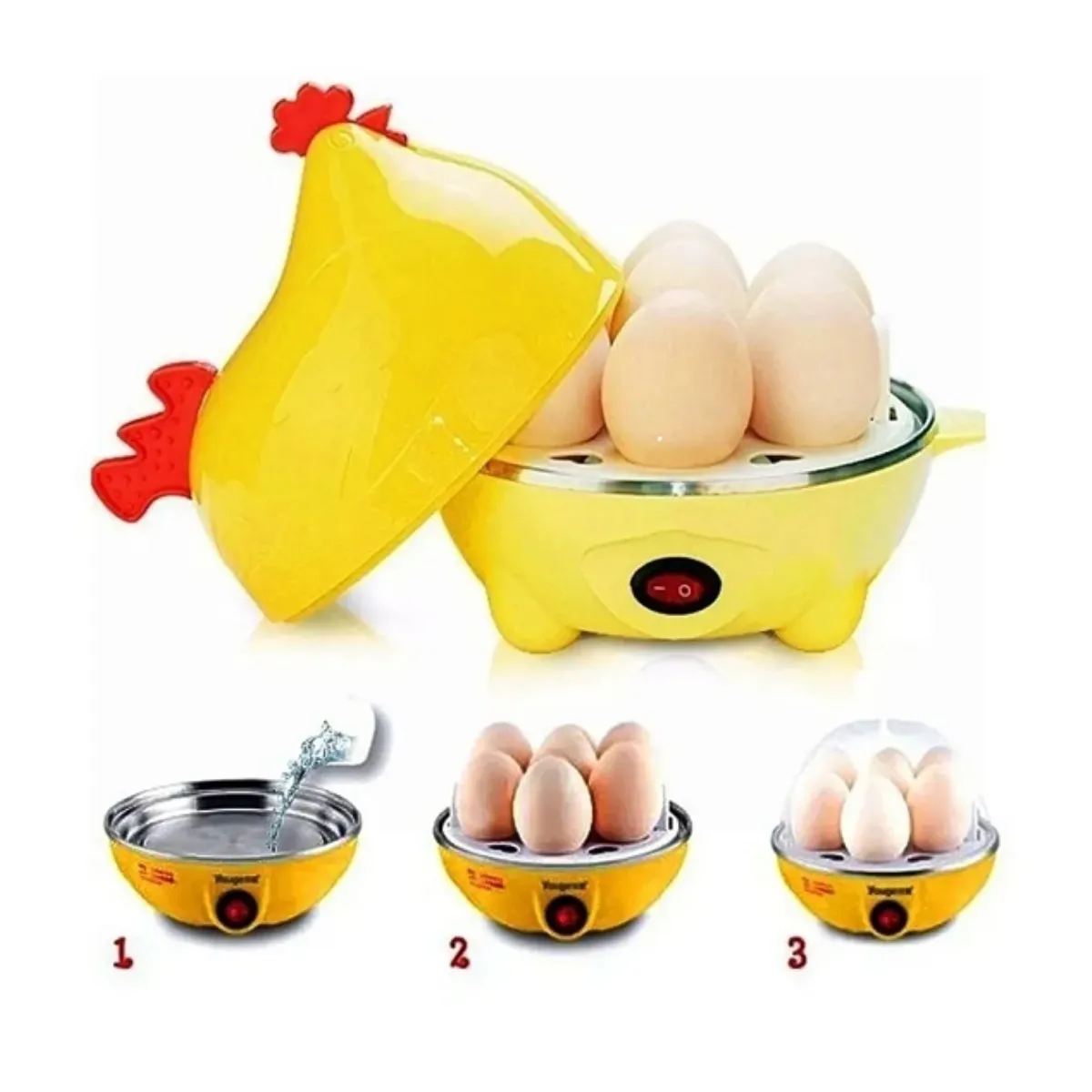 GENERICO - Olla de Huevos para huevos duros eléctrica multifuncional