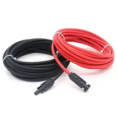 GENERICO - Cable Solar 6mm² 2 X 15 mts, Sistemas Fotovoltaicos y Eólicos + conectores MC4
